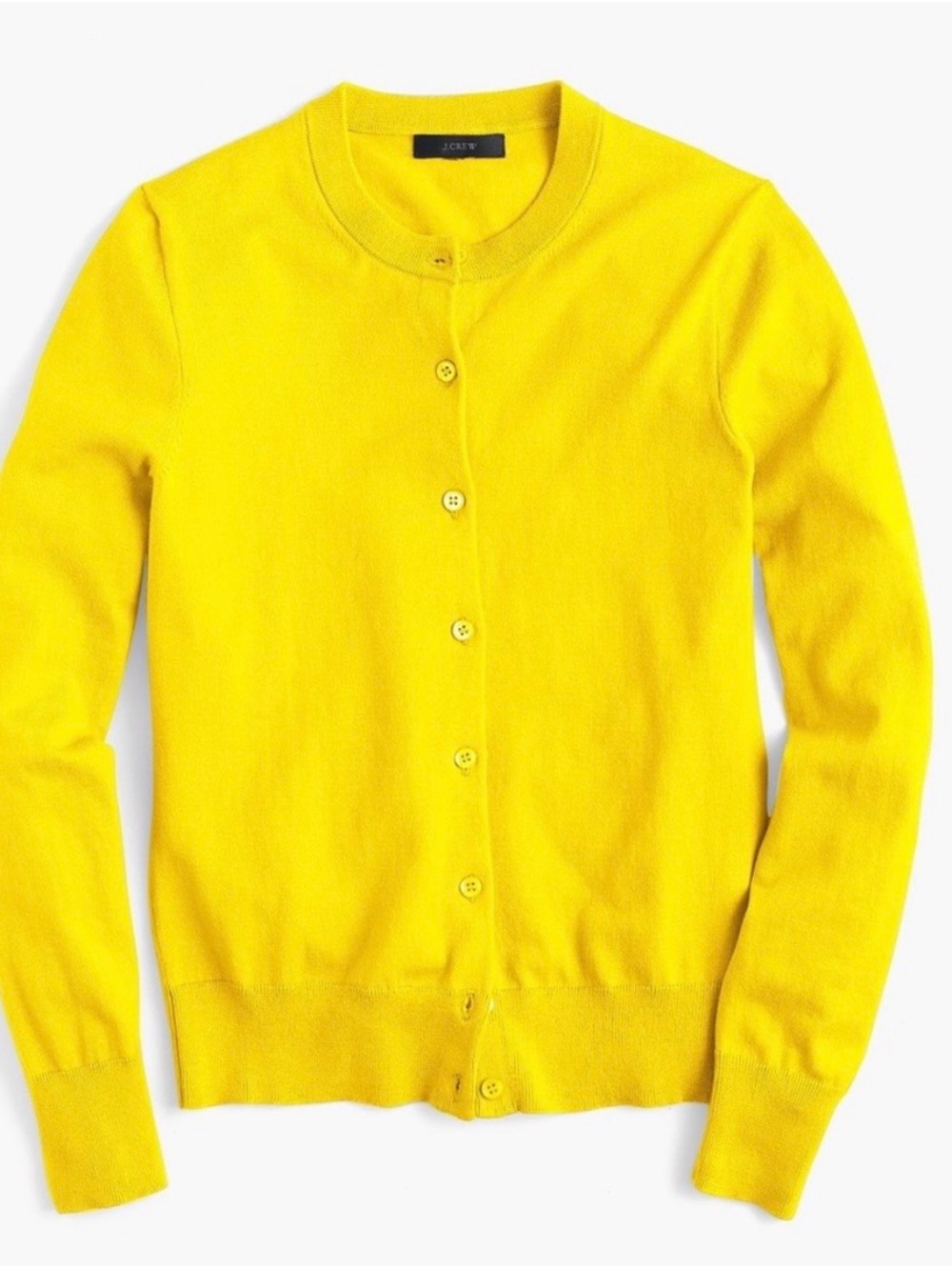 J. Crew Cotton Jackie Cardigan Bright Yellow 🍋